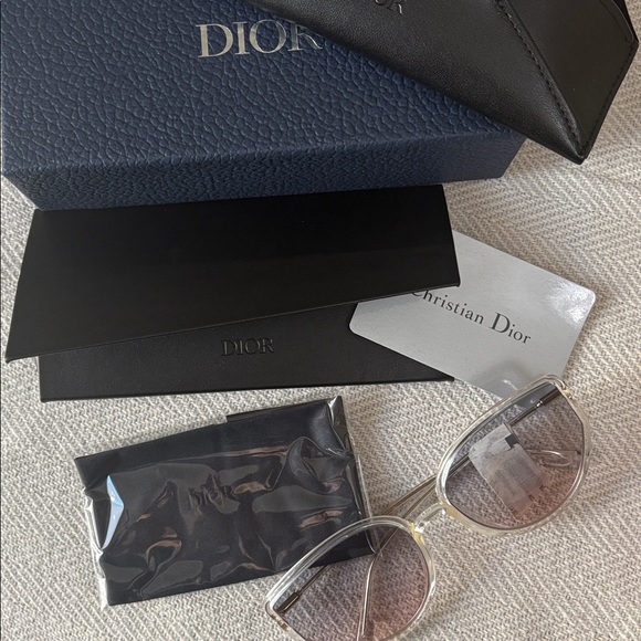 NIB Christian Dior Stellaire SOSTELL4S-900-AJ Clear frame with 2 Dior Case - Picture 7 of 8